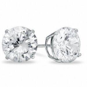 Renaissance Collection 14k White Gold Filled CZ Stud Earrings